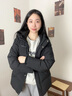 波司登（BOSIDENG）冬季羽绒服女士宽松休闲加厚90绒连帽百搭舒适外套B250245128 黑色8056 S 160/84A 体重约100-110斤 实拍图
