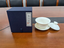 汉隶羊脂玉三才盖碗单个不烫手防烫德化白瓷茶杯功夫茶具陶瓷茶碗高档 实拍图