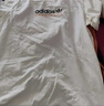 adidas宽松印花纯棉运动上衣圆领短袖T恤男装夏季阿迪达斯三叶草   汉玉白   M 实拍图