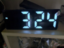 康巴丝（Compas）创意LED大屏时钟 夜光电子闹钟客厅卧室台钟学生闹钟 810 墨绿色 实拍图