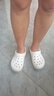 卡骆驰（crocs）洞洞鞋男鞋女鞋 25夏季新款贝雅拖鞋轻便透气情侣鞋沙滩鞋凉鞋 贝雅卡骆班-白色/热推款 43 -44 /M10W12/280mm 实拍图