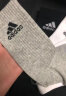 adidas阿迪达斯袜子运动袜中筒篮球袜舒适训练吸汗耐磨舒适球袜保暖长袜 毛巾底黑色长中筒三双装DZ9357 L 建议鞋码：43-45 实拍图