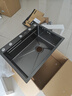 摩恩阳光系列厨房水槽大单槽洗菜盆一体盆洗碗槽304不锈钢台上台中台下盆 升级款小米粒5MM-抽拉龙头全配置 600X450MM 实拍图