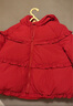 戴维贝拉（DAVE＆BELLA）白鸭绒儿童羽绒服保暖女童上衣冬装圣诞加厚小童外套宝宝衣服 浆果红【现货】 120 cm（建议身高110-120cm） 实拍图