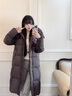 LOVELY&DEARLY白鹅绒羽绒服女2025冬季新款长款过膝加厚保暖宽松超好看泡芙外套 巧克力色 XS 实拍图