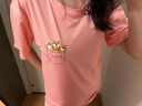 清仓捡漏高档剪标减龄短袖t恤宽松遮肚子洋气设计大码上衣洋气 51粉红色【右】一杯汪 M 【80-110斤】 实拍图