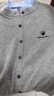 百图betu女装2025夏季新款毛针织衫间色拼接时髦格雷系灰短袖2503T04 灰色 S （灰色预售01/20发货） 实拍图