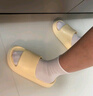 果洛菲（GUOLUOFEI）踩屎感eva拖鞋男女夏季浴室洗澡大码防滑男士凉拖鞋 黄色 38-39 实拍图