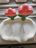 创意可爱花朵肥皂盒塑料免打孔沥水家用香皂洗手台化妆品收纳盒 创意花朵肥皂盒【白色】1个 实拍图