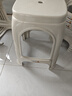 腾塑港龙 凳子0509-4只装卡其色塑料凳子家用加厚塑料凳经济型板凳成人餐桌登子客厅高凳熟胶板凳方凳 实拍图