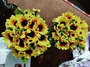 赟娅向日葵假花仿真花摆设客厅餐桌花艺摆件家居装饰塑料花束绢花盆栽 大向日葵+草编篮 实拍图