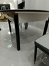 梓屋餐桌家用加厚岩板餐桌椅组合方圆两用餐桌813#1.35米桌+101皮椅*4 实拍图