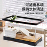 Barbarous Growth乌龟缸家用带晒台爬台生态亚克力饲养箱造景水循环客厅造景小鱼缸 裸缸+十件大礼包【爬友推荐】 PET材质30*18*18【高清透白】 武士黑【热卖推荐】 实拍图