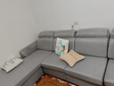 创繁现代可拆洗布艺沙发简约客厅小户型免洗科技布沙发组合家具 五人位+左右互换贵妃+茶几电视柜 乳胶+海绵座包/麻布 实拍图