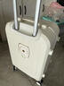 袋鼠（KANGAROO）行李箱男大学生小清新女拉杆箱高颜值万向轮旅行箱多功能密码皮箱 牛奶白【升级多功能】 22英寸 【小尺寸无侧提】 实拍图