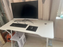 初学者  电脑桌台式家用电竞桌椅套装办公桌简约书桌游戏桌书房写字桌子 雪山白120*60-电竞纹路 实拍图