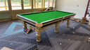都格台球桌标准型钢库家用斯诺克商用成人球桌子中式黑八室内 9尺 银腿-【高配】-木库-大理石 实拍图