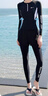 回力泳衣女分体长袖长裤保守冲浪潜水母服速干游泳四件套14021藏蓝2XL 实拍图