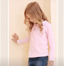 多妙屋女童长袖T恤秋装2025新款儿童纯棉打底衫春秋大童洋气娃娃领上衣 草莓款粉色 81690 120 cm 实拍图