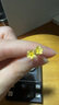 周六福（ZLF）  黄金耳饰女款足金999朱槿花耳钉 计价 0.82g 实拍图