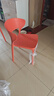 铜强餐椅椅子塑料家用网红餐厅加厚简约现代北欧书桌靠背椅化妆餐桌椅 橘色 整装发货加强加厚 实拍图