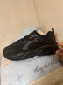 特步男鞋运动鞋子秋季新款休闲老爹鞋皮面防泼水户外防滑减震跑步鞋男 黑 42 实拍图