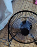 【京东物流】电风扇家用桌面风扇小风扇大风力迷你轻音小电扇学生宿舍办公室卧室床头铁艺台式 8寸黑色大风力（二档风力） 实拍图