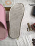 洁丽雅亚麻拖鞋男四季居家室内防滑情侣家用静音日式地板布拖鞋女士春秋 藏青 【1.0基础款 | 透气舒适】 42-43 【适合41-42】 实拍图