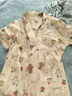 宫蝶腊肠狗短袖睡衣女夏季开衫套装外穿卡通小狗家居服 碎花短袖套装（不可拆卸胸垫） M （建议80-100斤） 实拍图