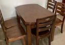 春花秋月餐桌 实木餐桌 可伸缩折叠圆桌家用餐桌椅子全套中式饭桌餐厅家具 榉木色 1.35米 单桌【不含椅】 实拍图