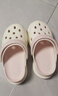 朴西夏季沙滩厚底增高小个子女生休闲洞洞鞋 白+粉 34-35  实拍图