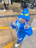 幸福玛丽（Cheerful Mario）奥特曼儿童雨衣男童2024防水全身带书包位宝宝小孩幼儿园上学雨披 实拍图