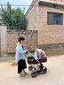 ANGI BABY婴儿推车可坐可躺婴儿车轻便折叠新生儿减震高景观双向儿童手推车 轻奢香槟金【一键收车+四轮EVA】 实拍图
