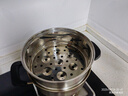 炊大皇 304不锈钢汤锅+蒸屉 汤蒸炖锅蒸锅双耳煮粥煮面 20cm 复合锅底 实拍图