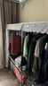 简易衣柜卧室家用衣柜出租屋衣柜钢架结构免安装折叠一体布衣柜 新憧憬【加长挂衣区】 长240*宽50*高170cm【可挂长款】 实拍图