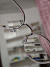 依视路（ESSILOR） 钻晶系列高清耐磨防蓝光近视超薄镜片专业配度数眼镜架男女镜框 金属-全框-2048GD-金色 镜框+依视路膜岩高清1.60现片 实拍图