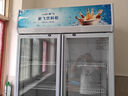 新飞 （Frestec）展示柜冷藏保鲜柜酒水饮料冰柜双开门冷藏柜酒店冷藏保鲜柜超市直冷玻璃门风冷无霜冰箱立式冷柜 小双门蓝白588L【直冷省电】1米 实拍图