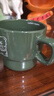 马克杯ins风萨摩叠叠学生牛奶杯可爱大容量喝水杯家用陶瓷杯 墨绿萨摩叠叠杯 实拍图