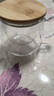 美斯尼 茶杯玻璃茶水分离杯子茶具竹盖带把手加厚耐热男女士玻璃泡茶杯 透明把 450毫升 实拍图