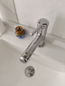 华艺升降旋转抽拉式冷热面盆龙头可洗头浴室柜水龙头冷热龙头卫生间 亮光银【冰柱水-绵密水+漱口模式】精铜阀体 实拍图