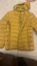 鸭鸭（YAYA）佟丽娅同款轻薄羽绒服女新款秋冬季休闲短款连帽保暖轻便韩版外套 黄色 M 实拍图