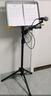 银鱼吉他乐谱架子带话筒架一体专业直播手机夹折叠便携式落地家用支架 加高1.8米】谱架话筒直播架+包 实拍图