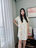 棉绸睡裙女夏薄款2025新款睡衣韩版甜美少女网红家居外穿裙子QM 白底彩花2301 均码 (90-140斤内穿) 实拍图