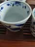 陶趣居 日本进口蓝凛堂手绘蓝染水杯和风陶瓷茶杯寿司点心杯喝水主人杯 菊唐草 茶杯 实拍图