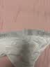 Calvin Klein内衣女士提花ck棉质微弹半包臀防夹臀三角内裤女 100-月光白 1条 L 实拍图