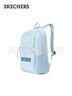 斯凯奇（Skechers）双肩包男女同款学生经典红色书包时尚大容量休闲运动旅行通勤背包 婴儿浅蓝/022G 实拍图