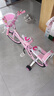 鑫旺彤自行车儿童3-6-10岁单车男女童轻便脚踏车辅助轮5岁女孩车公主车 粉色【加宽加大坦克轮】 16寸 适合身高105-125cm 实拍图