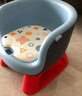 日康（rikang）儿童坐椅 靠背椅叫叫椅宝宝发声椅幼儿园餐桌椅 【升级防摔】PVC软垫附餐盘 蓝色 实拍图