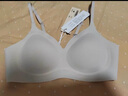 ubras[虞书欣同款]夹心软支撑光面小胸聚拢女无痕内衣隐形无钢圈文胸罩 【背勾款】奶盐蓝色 M 1 75C/75D 实拍图