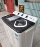志高洗衣机半自动大容量家用双桶双缸杠脱水双筒半全自动洗衣机波轮老式迷你小型带甩干出租房宿舍 12.5公斤【洗7.5+脱5】强力电机+蓝光洁净 实拍图
